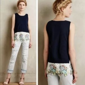 Anthropologie Knit Sleeveless Crew Neck‎ Top